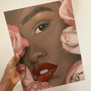 Acrylic painting on canvas board.